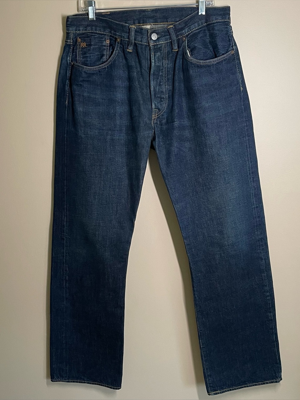 RRL Double RL Jeans Men’s Size 34x32 Japan Woven Selvedge Denim Ralph Lauren